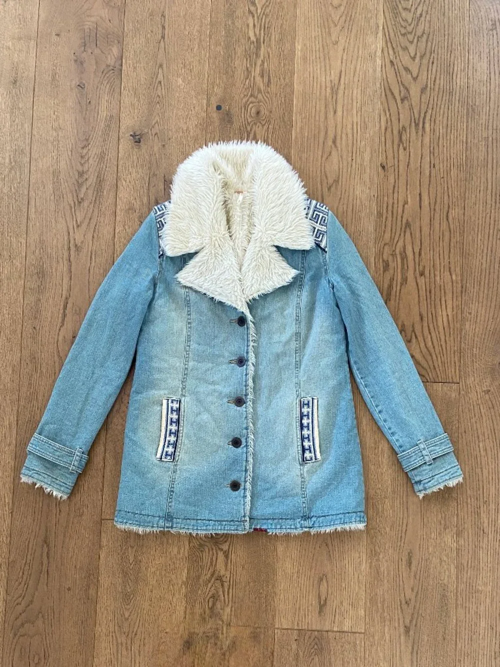 Free People Denim and Sherpa Jacket - Picture 7 of 16